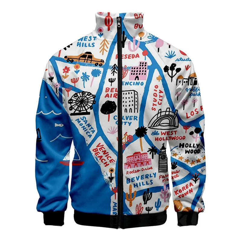 thumbnail image 1 of Nueva chaqueta con estampado 3D de Venice Beach, ropa de calle de moda para niños, chaquetas geniales, chaqueta hawaiana divertida para hombres, chaqueta de invierno, camisetas para mujeres, 1 of 5