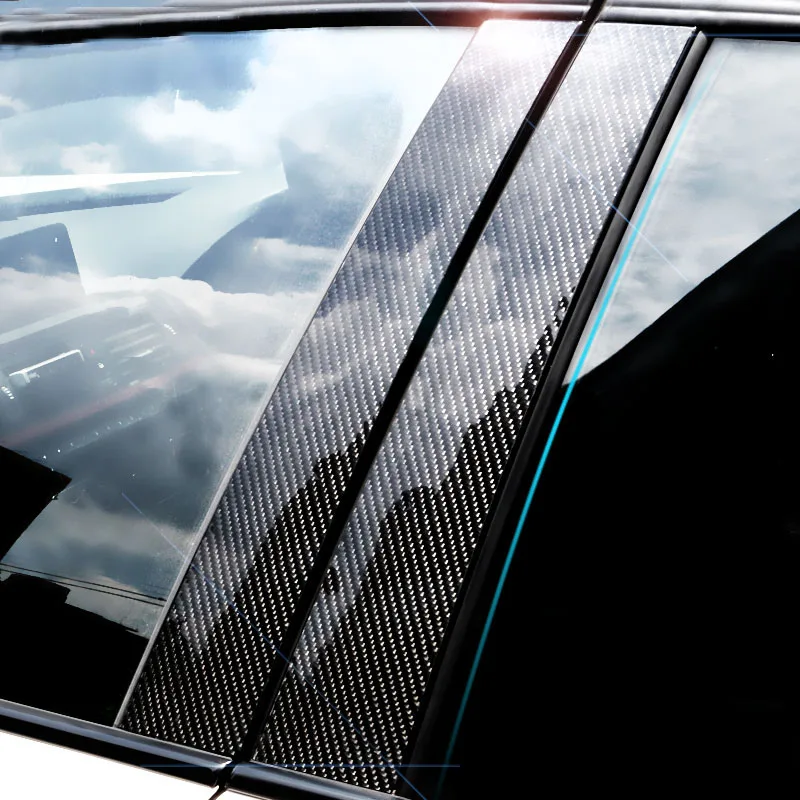 Glossy Black Carbon Fiber Vinyl Wrap - Versatile Window and Trim Film