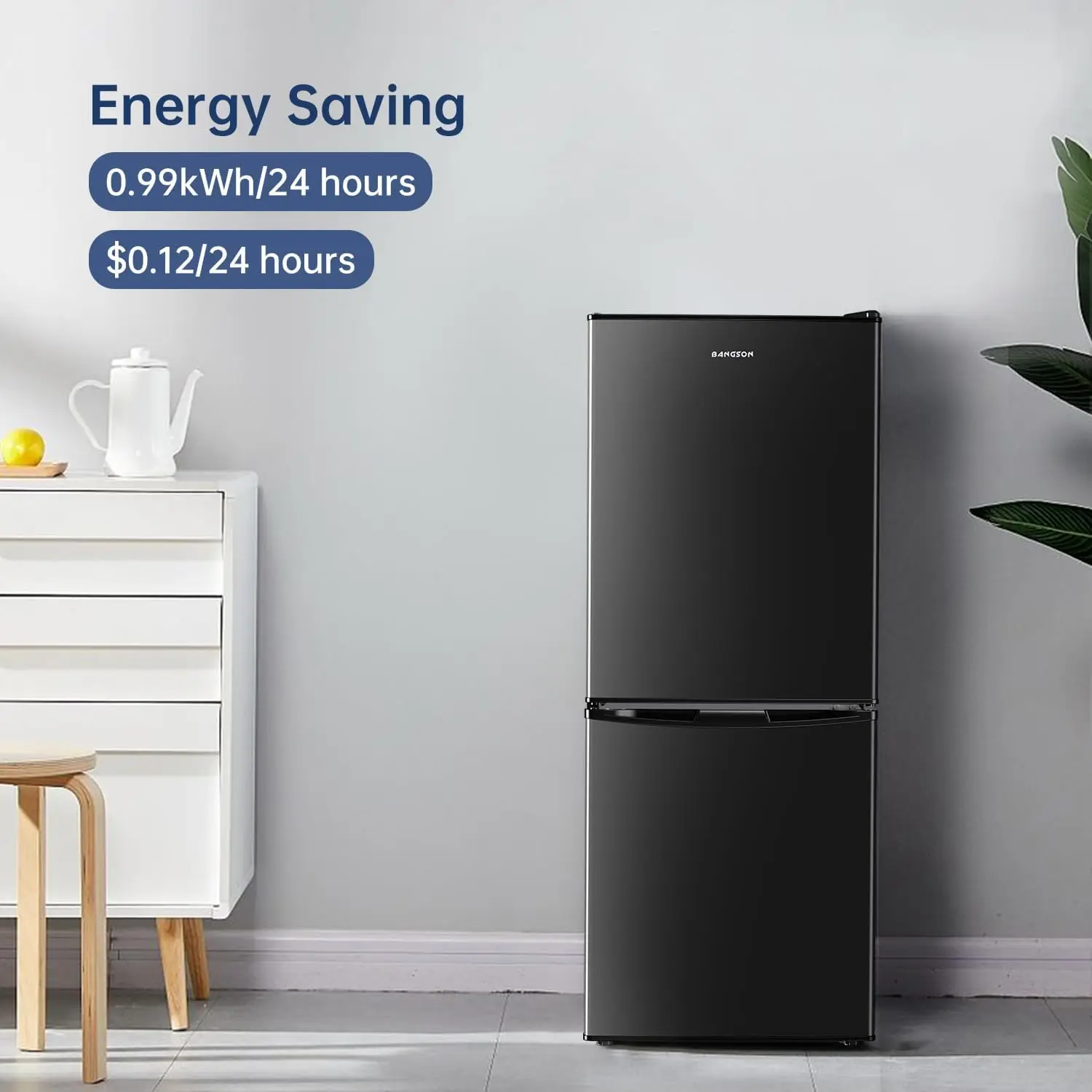 Small Refrigerator with Freezer 4.0 Cu.Ft Small Fridge with Freezer 2 Door Bottom Compact Refrigerator
