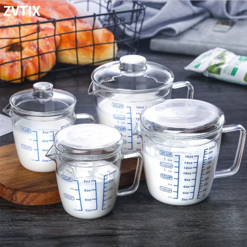 Glass Borosilicate Glass Measuring Cup With An Isolated Microwave