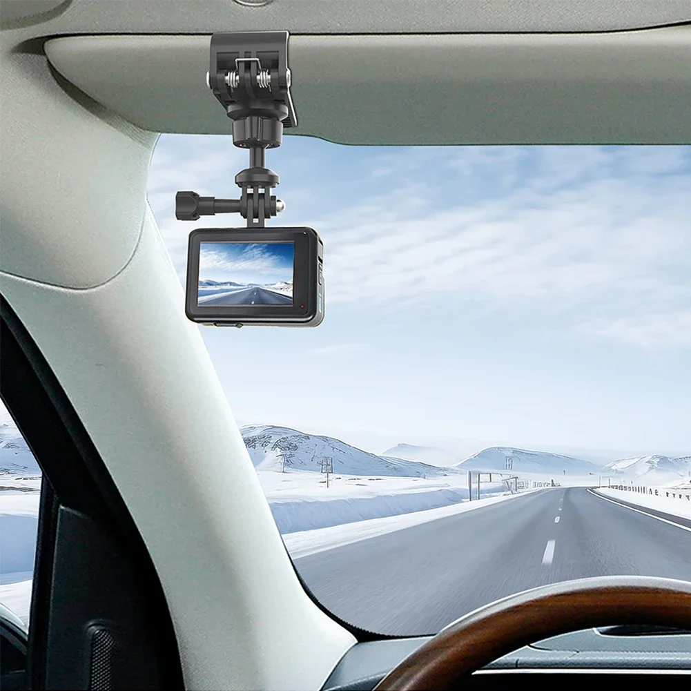 Expansion Adapter Mount 1/4 Inch Car Sun Visor Action Camera Mount Bracket for DJI Osmo Pocket 3 Action 4 Insta360 Camera