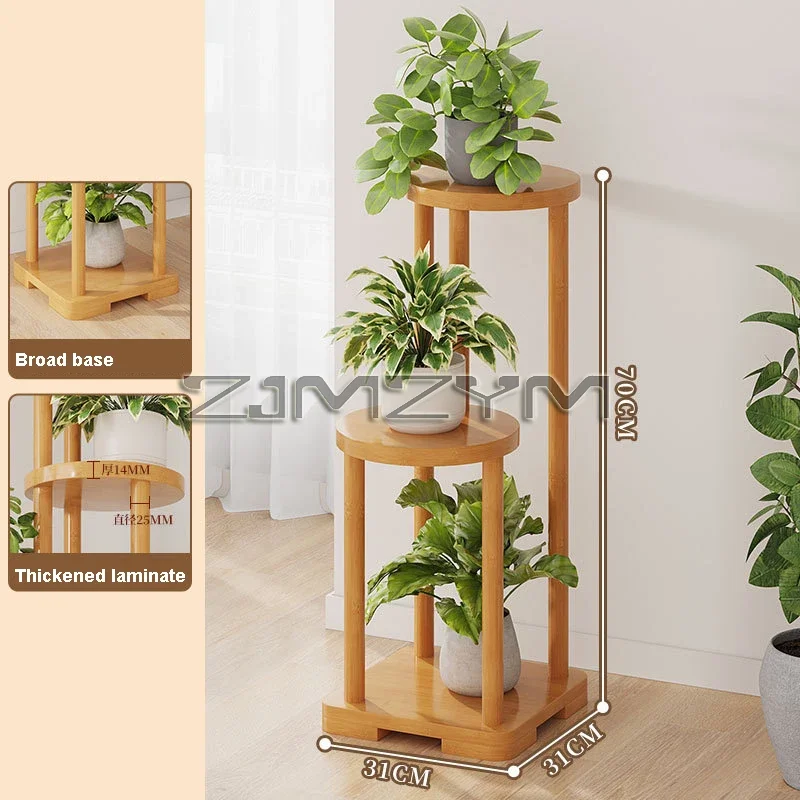 Bamboo 2 / 3 Tier Plant Stand Rack Flower Pot Holder Shelf Indoor Outdoor Planter Display Shelving Unit for Patio