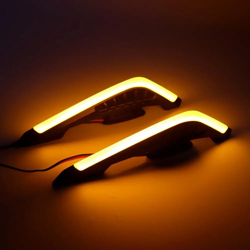 Universal Motorcycle Winglets Front Side Spoiler Aerodynamic Wing Set LED Light Adhesive Decoration Sticker