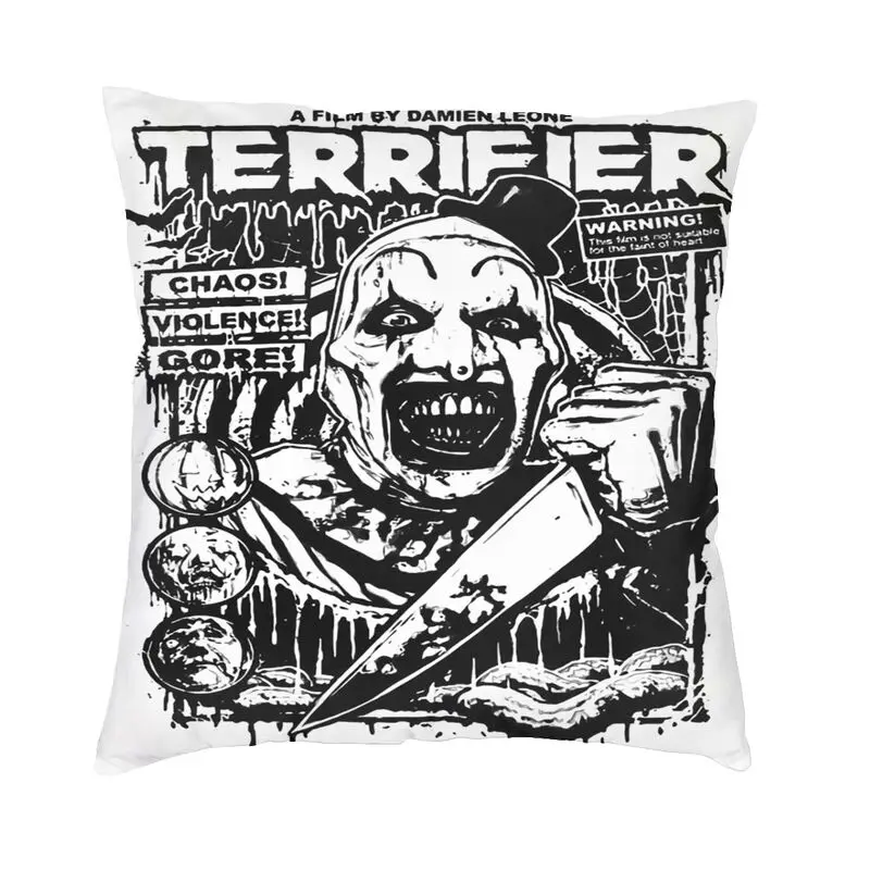 

Nordic Terrifier Movie Clown Cushion Cover Polyester Halloween Horror Pillow Case Decoration Pillowcase