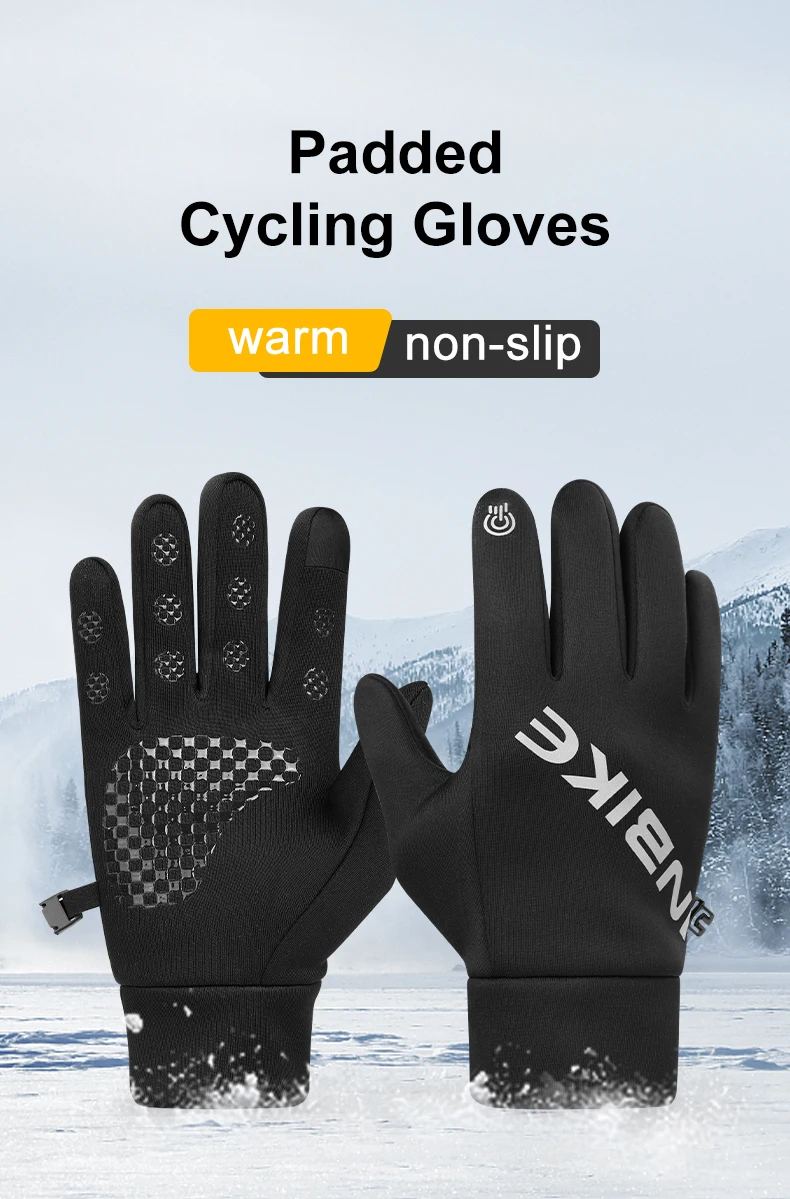 Description Picture 2 of itemINBIKE Winter Cycling Gloves Men Touch Screen Padded Road Bike Gloves Anti-Slip Warm Bicycle Gloves for Riding Biking MTB Gloves
