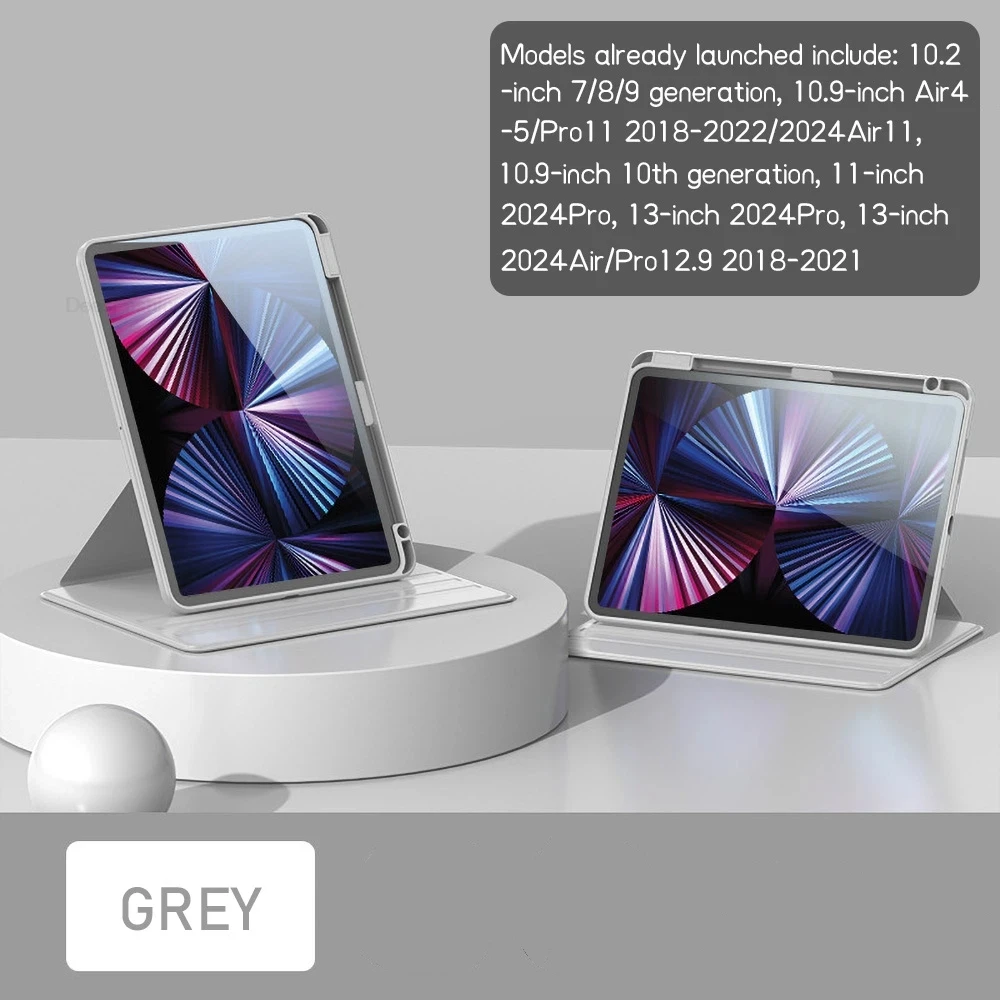 Shockproof Rotating iPad Case with Pencil Holder