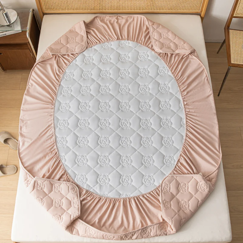 Mattress Cover Waterproof Bed Sheets Quilted Bed Cover 6 Color Full Set Double Bedspread Bedroom ( ፍርናሽ ማይ ዘየሕልፍ ዓራት እተሸፈነ ዓራት ገበር 6 ምሉእ ሕብርታት ዘለዎ ድርብ ዓራት) - Image 4