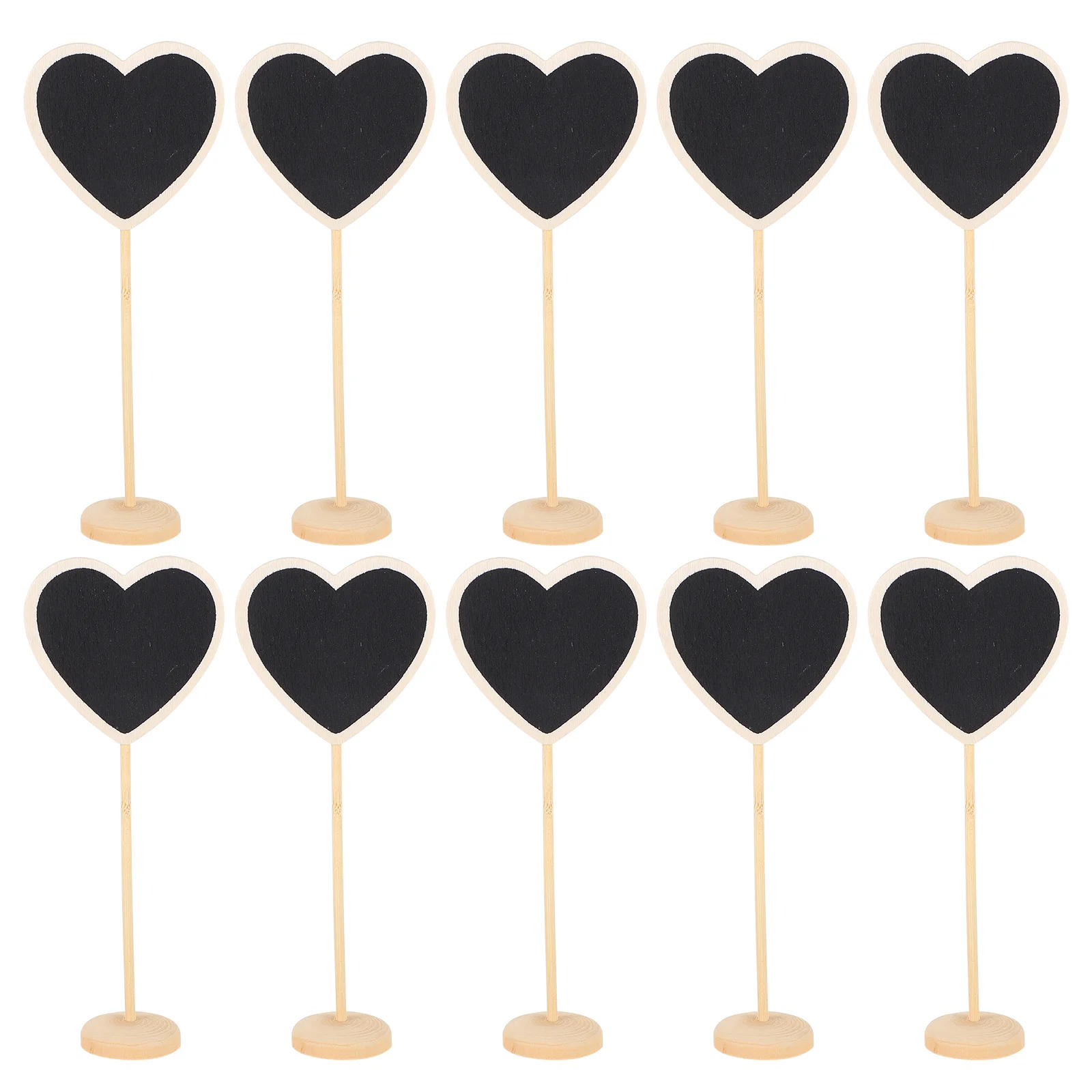 

10 Pcs Message Board Memo Blackboard Chalkboard Sign with Easel Stand The Small Wood Wooden