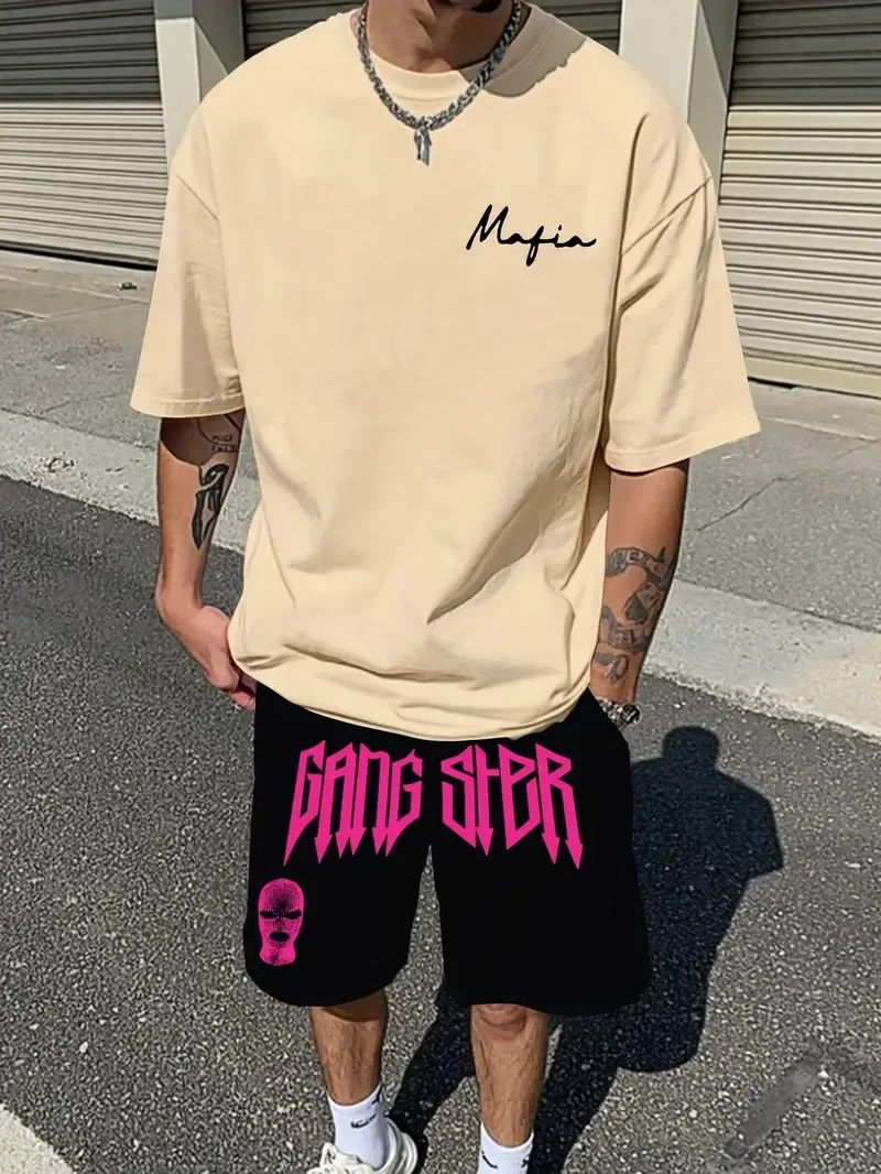 تتميز المجموعة الرجالية الجديدة لصيف 2025 على طراز الهيب هوب في الشارع كاجوال عصرية ومريحة وناعمة بطباعة حروف ثلاثية الأبعاد