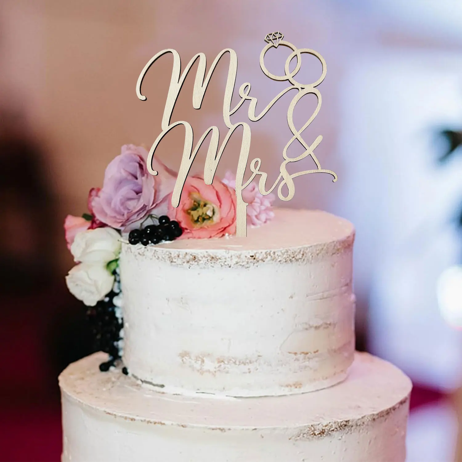 Romance Mr & Mrs Cake Topper Silhouette Bride & Groom Cake Toppers Personalizzato Nome Data Per Matrimonio Anniversario Decorazioni Matrimonio Regali