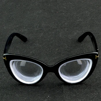 Czarne okulary Clara Vida Cat Eye 60S o wysokiej krótkowzroczności -11 do -20