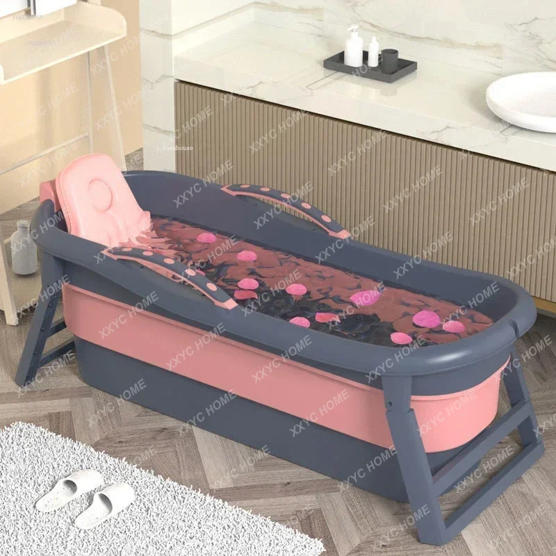 Adult Foldable Bathtub Modern Portable Bathtubs Full Body Adult Large Bathtub Household Children's Bath Bidet Artifact Thickened 3