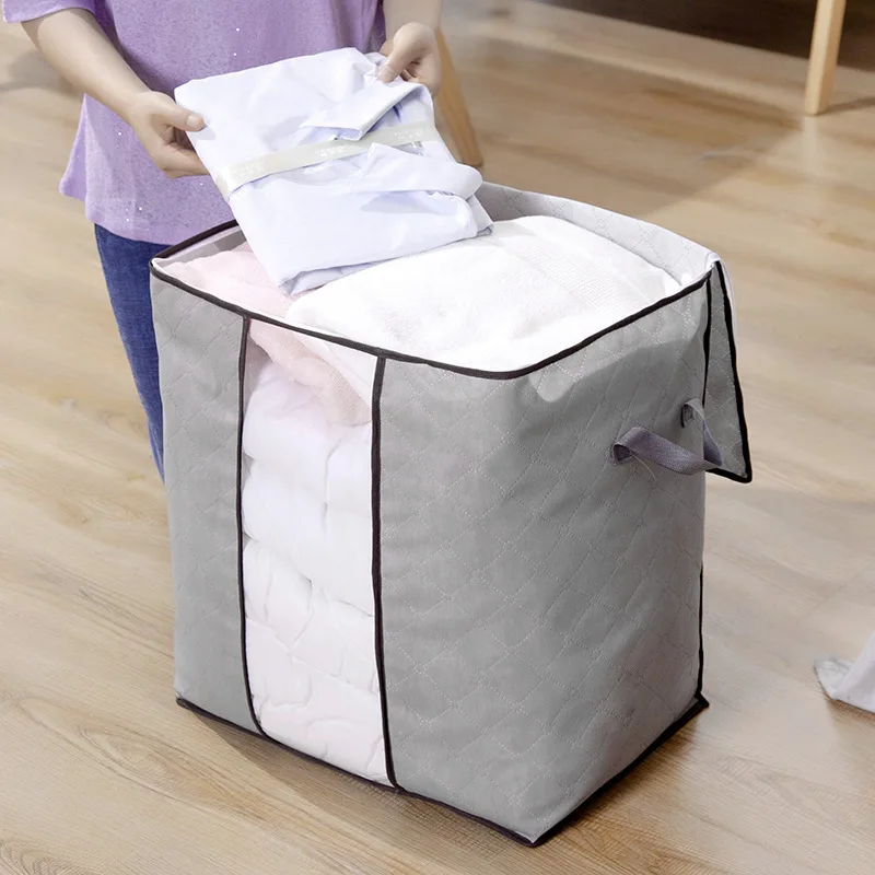 

Factory direct sales new material thickened non-woven quilt storage bag clothing quilt bag home storage quilt bag