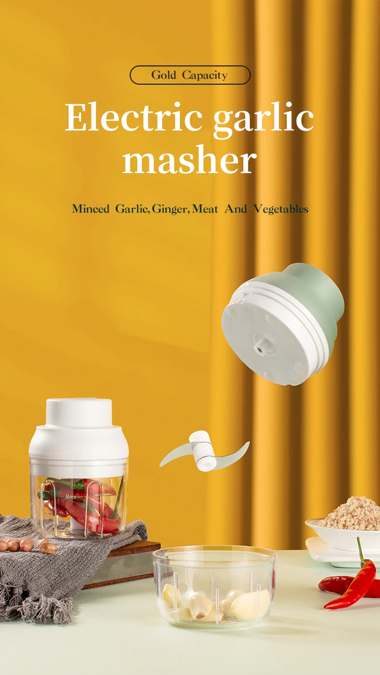 Gadgend electric meat grinder household multifunctional cooking machine stirring chili stuffing mini mashed garlic