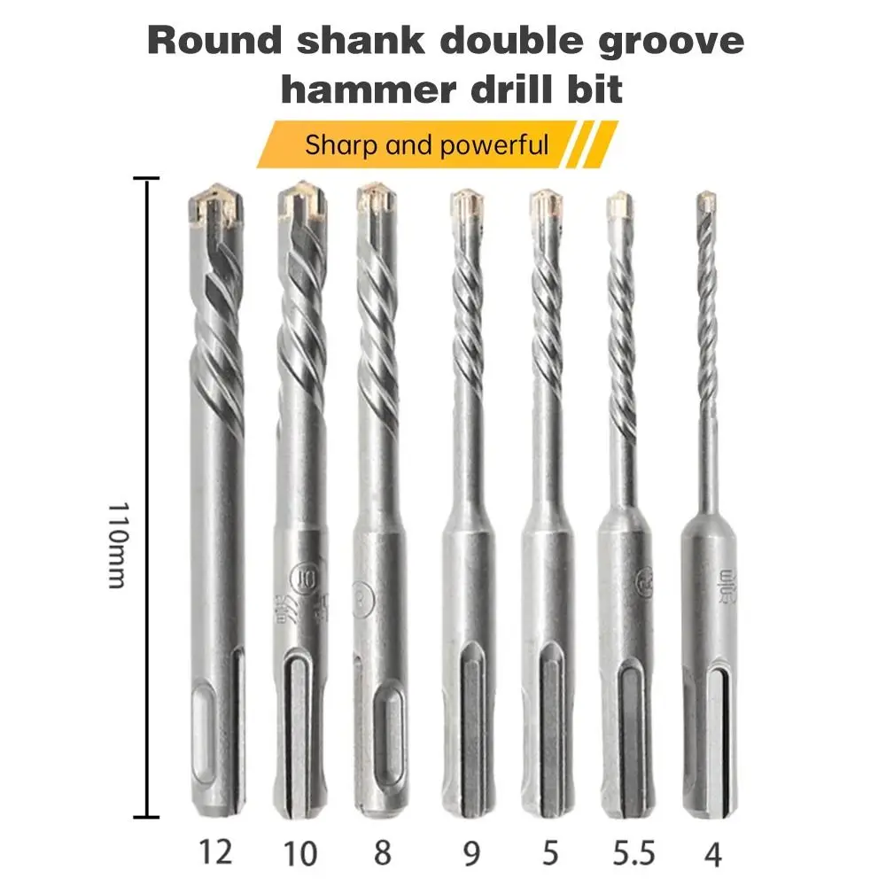 1Pcs Cross Tips Concrete SDS Plus Drill Bit 4/5/5.5/6/8/10/12mm 4 Cutters Impact Drills Round Shank Electric Hammer Drill Bit