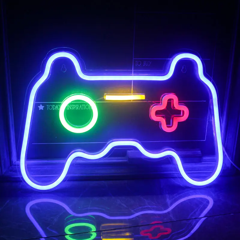 Wanxing Game Neon Sign Gamepad Controller Neon Signs Gaming Wall Lights Decor 