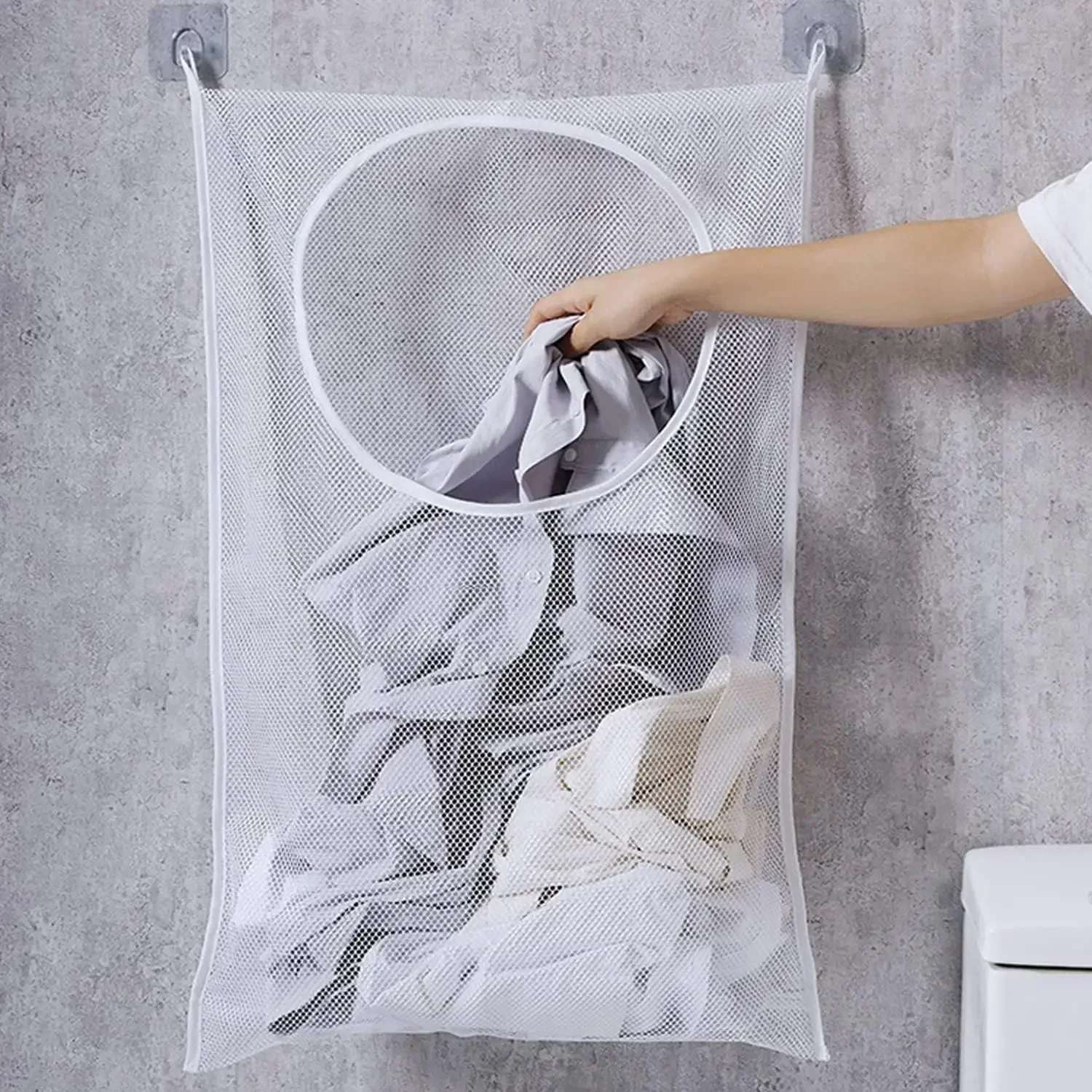 1-20PCS Laundry Basket Dirty Clothes Organizer Storage Household Large Capacity Laundry Bag Wall-mounted for Washing Toy Storage 2