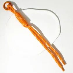 Vibrant Nylon Woven Rope Charms for Keychain and Bag Pendant Accessories (Orange)