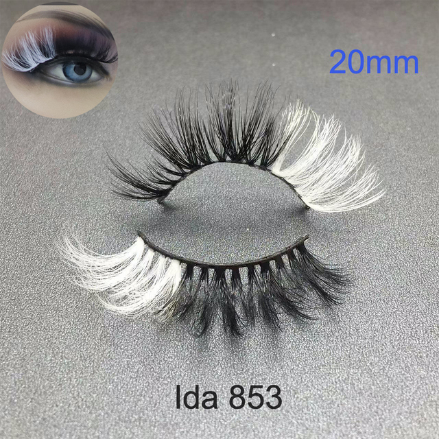 Mix Color False Lashes Ombre Natural Long Colorful Eyelashes Bulk Dramatic Makeup Fake Lash Party Colored Lashes Wholesale