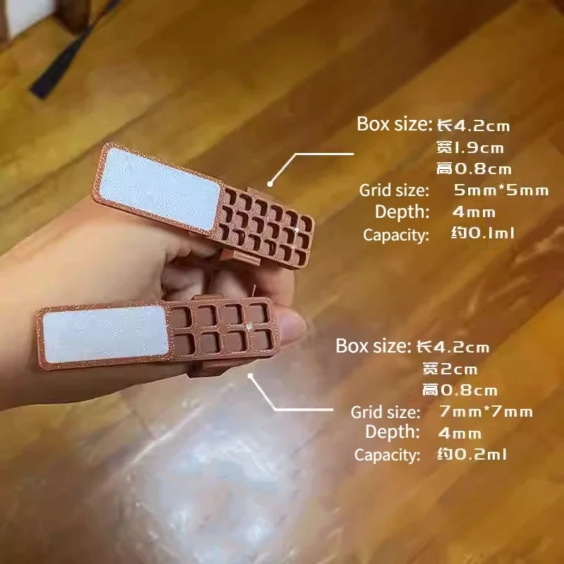 8/18 Grid Ring Pigment Box Portable Mini Watercolor Palette Student Artist Travel Sketch Nail Painting Art Supplies
