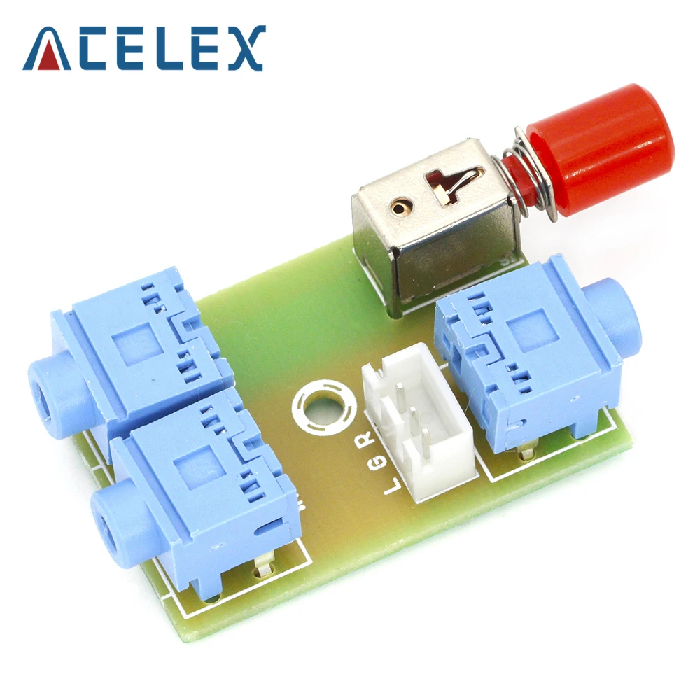 Xh-M371 3.5 Audio 2 Vie In 1 Uscita Modulo Di Commutazione Audio Scheda Di Commutazione Interruttore Presa Audio Scheda Pcb Elettronica Fai Da Te