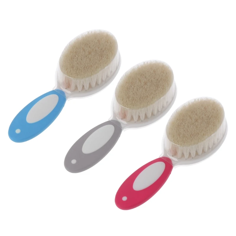 Baby Care Natural Wool Baby Brush Comb Hairbrush Newborn Hair Brush