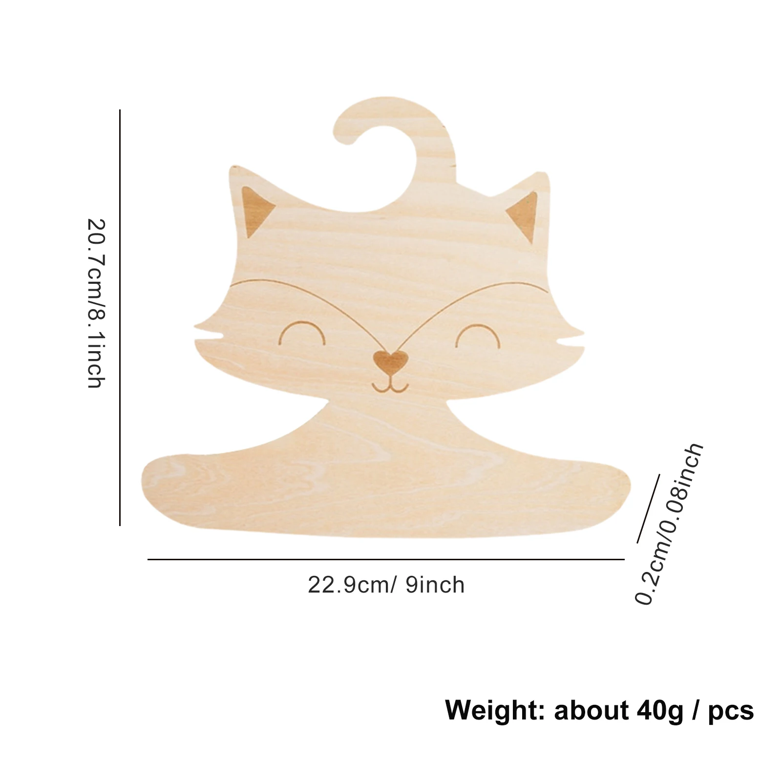 5/10 Pcs Baby Hanger Rack Cute Foxs Shape Baby Wooden Clothes Hanger Home Girls Princess Room Nursery Decor For Kids Present 6