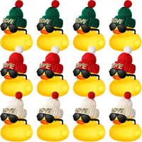 6/12/24 Pcs Mini Rubber Ducks Cruise Rubber Ducks in Bulk Valentine's Day Gift Small Duck Toy for Hiding Party Favor 1