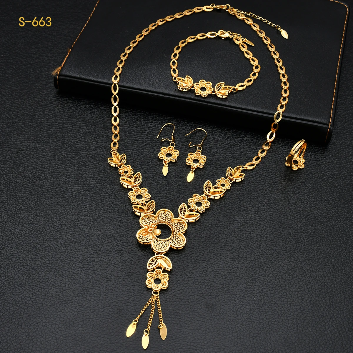 XUHUANG Wholesale Dubai Gold Plated Indian Bride Long