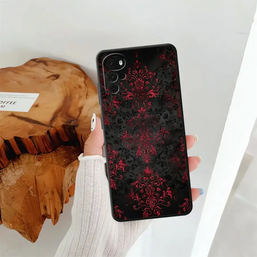 Elegant Black and Red Sexy Lace Phone Case Cover