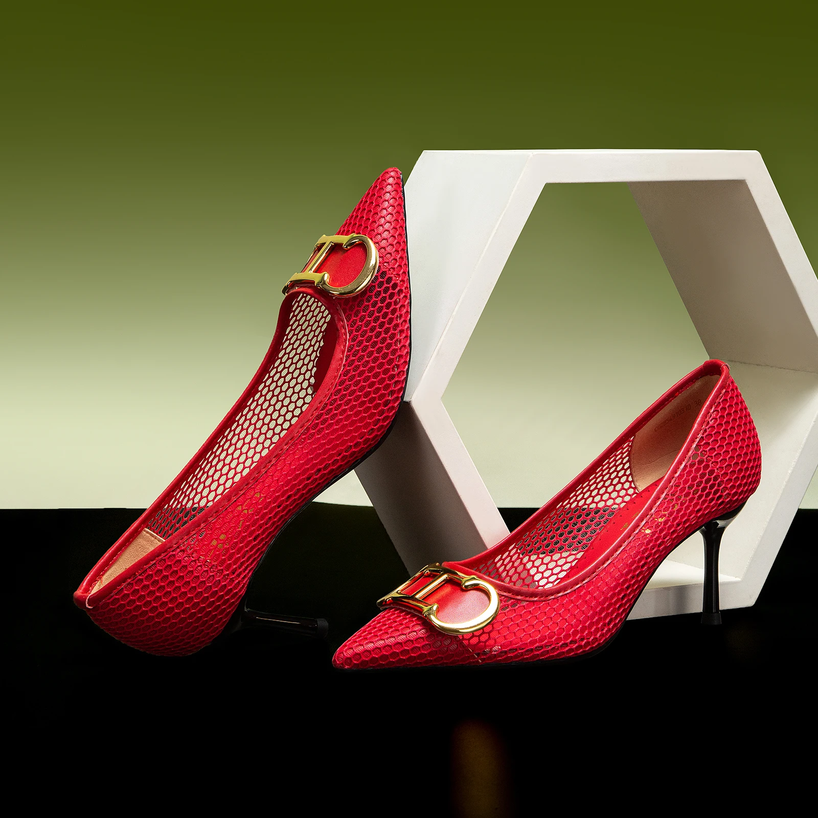 ربيع جديد جوفاء الأعمال أحذية نسائية 7 سنتيمتر أحذ...