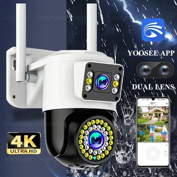 Yoosee 4K 8MP Dual Lens Dual Screens Color Night Vision Motion Detection Two Way Audio Outdoor Waterproof Wifi Security Camera 1