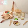 Montessori Children's Play House Kitchen Set Toys Children's Educational Simulation Wooden Toy Vegetable Pot Model Pretend Toys 1