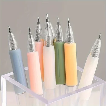 8 Tagliacarte, Coltello a Penna, Strumento di Taglio Manuale, Coltello a Penna a Pressione, Strumento per Taglio e Incisione della Carta Artistica, Adatto per Scrapbooking