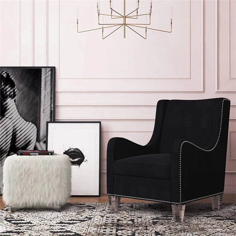 Acrylic Furniture Legs Square Transparent Cabinet Dresser Wardrobe Foot Sofa Holder For Modern Furniture Coffee Tables Couch Fee