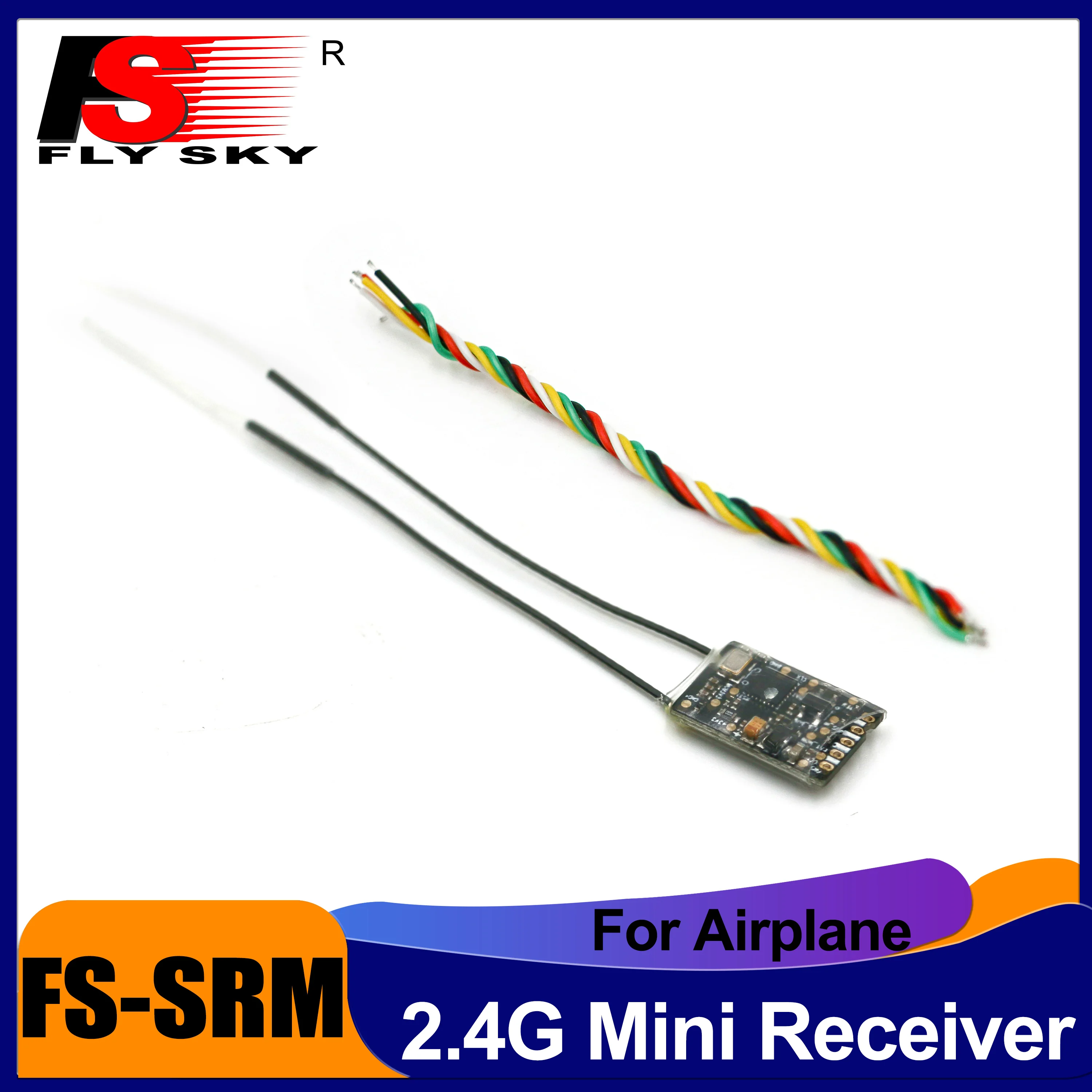 

FLYSKY FS-SRM 2.4G Mini Receiver Dual Antenna ANT for RC Fixed Wing Model Quodcopter Drone Board Transmitter Remote Controller