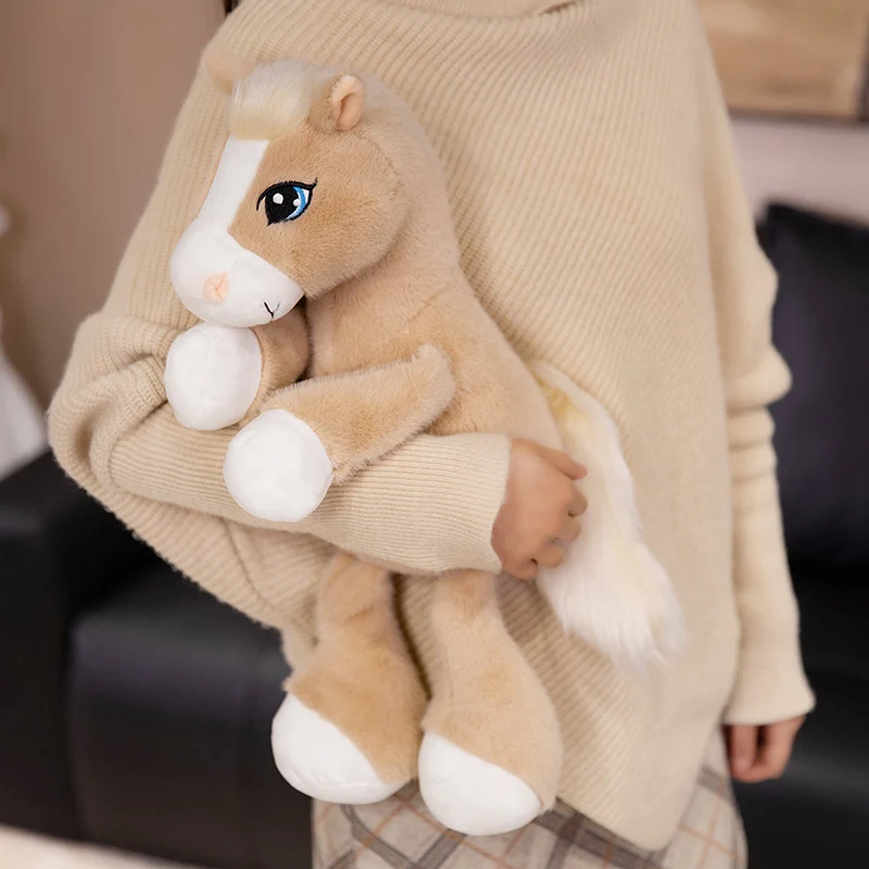 Cute Big Eyes Horse Plush Dolls 33-53cm Stuffed Animal High Quality Soft Toys Birthday Gift for Children Classic Plushie