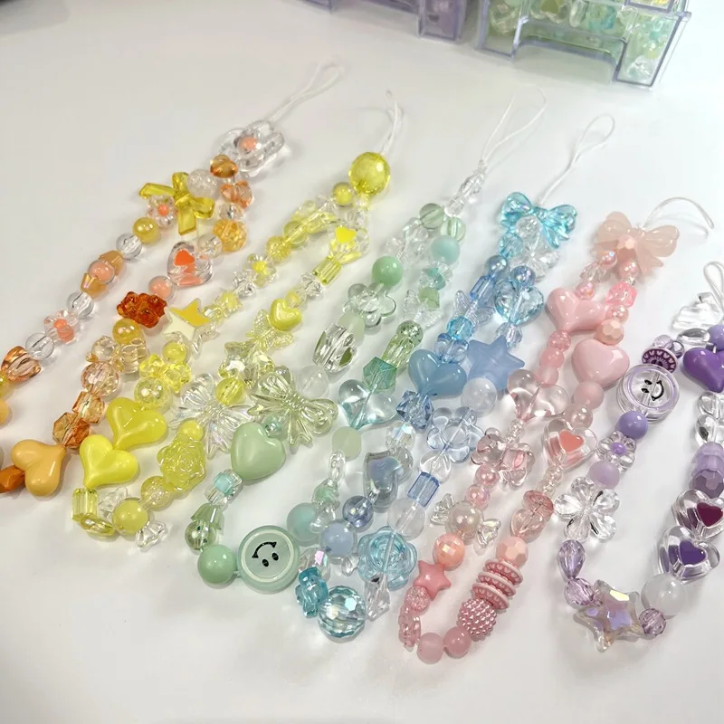 20pcs Acrylic Cute Spacer Loose Beads Set for DIY Bracelet Necklace Lanyard Strap Jewelry Making Supplies Accessories Material