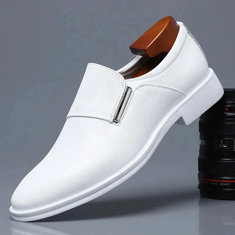 

Men's Leather Shoe Fashion Dress Shoes Pointed Toe Split Casual Formal Loafers Business Wedding Oxfords Zapatillas De Hombre Man