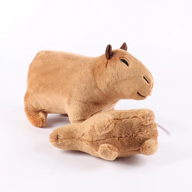 Compra online de 18-30cm capivara simulação de pelúcia capibara anime  brinquedo fofo animais de pelúcia boneca macia crianças presente de  aniversário enviando adesivo