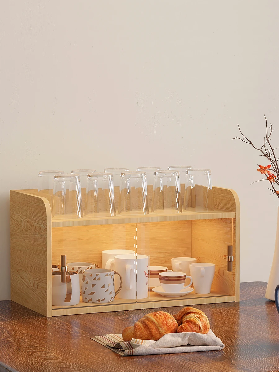 Desktop cup storage rack, water cup rack, storage rack, tea set storage cabinet