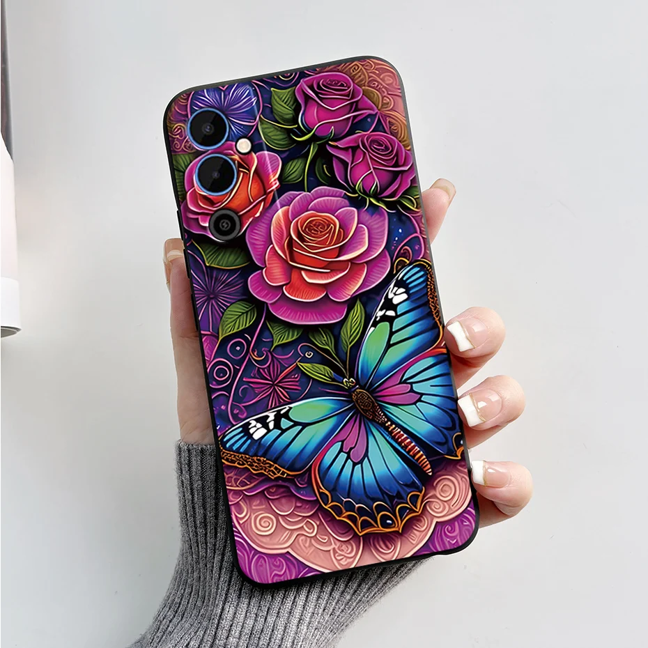 Black TPU Soft Silicone Protective Phone Case Cover, Enhanced Grip and Durability