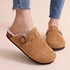 Winter House Slippers For Men Anti-Slip Fluffy Warm Slippers Short Plush Slippers With Durable Rubber Sole 3