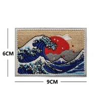 The Great Wave Off Kanagawa Embroidered Patch – Japanese Art Tactical Hook & Loop Badge for Backpacks, Jackets & Custom Clothing - Image 4