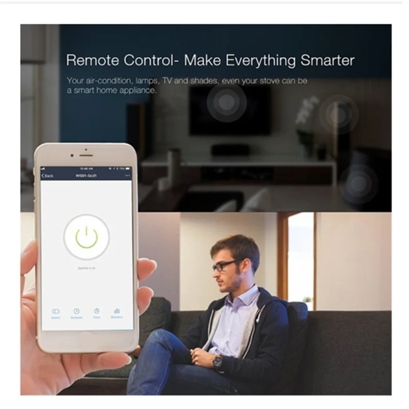 Wifi 지능형 듀얼 소켓 EU 어댑터 Tuya 스마트 라이프 모니터링 전원 콘센트 EU 플러그