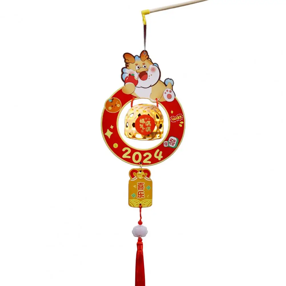 

Led Lantern Dragon-themed Lantern Making Kit for Spring Festival with Colorful Tassel Design Parent-child Lanyard for Year