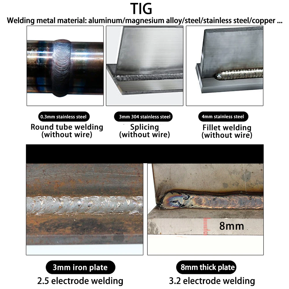 Plasmargon Tig Welder WSE Digital Control Gas Tig Stainless Steel Iron  ITS200A Tig Series Dual Voltage Efficient Gas Tig 3