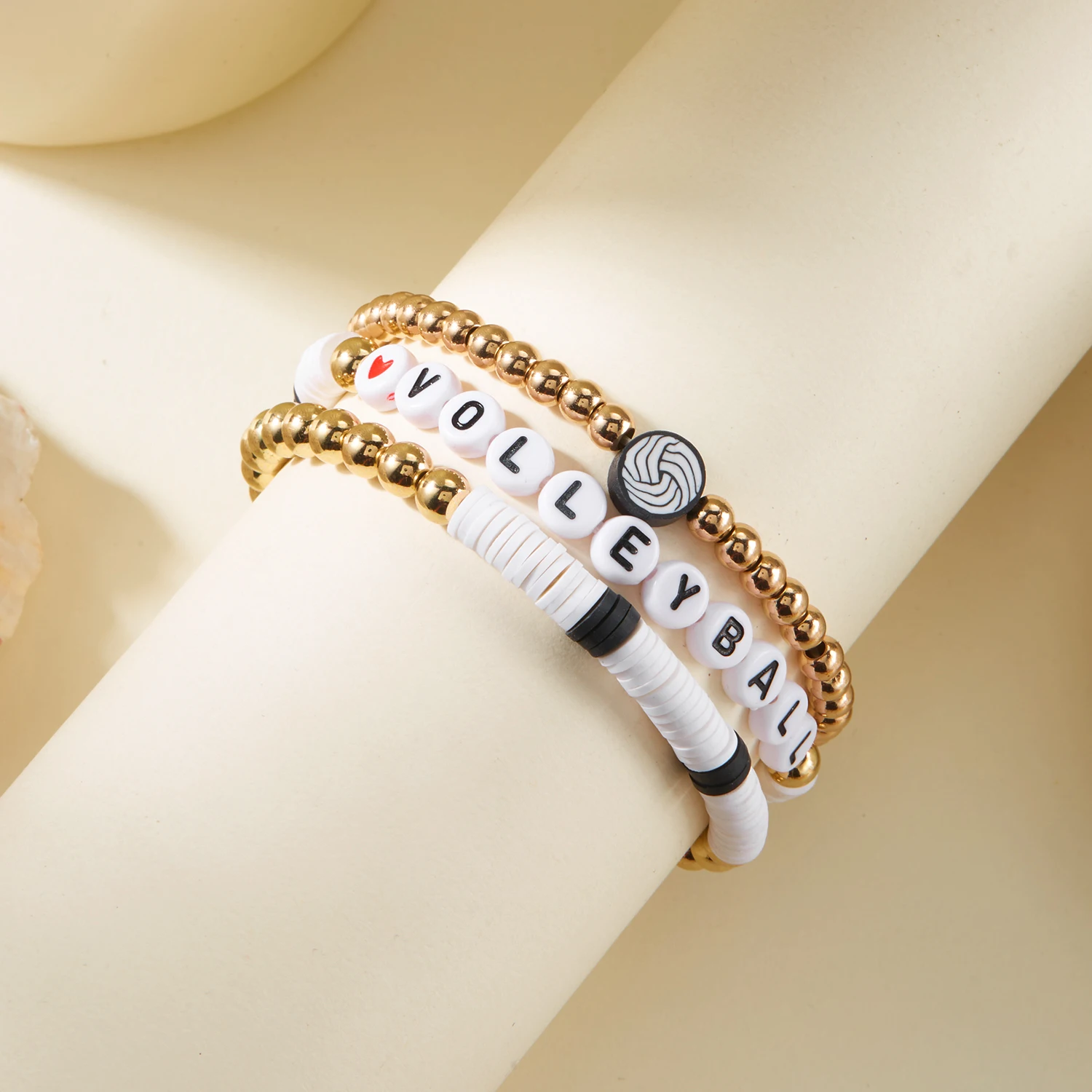 Basket Ball Bracelets Baseball HMOOY - Réglables, Perles Sportives - Basket, Foot, Rugby - Cadeau Équipe Bracelets Baseball Réglables