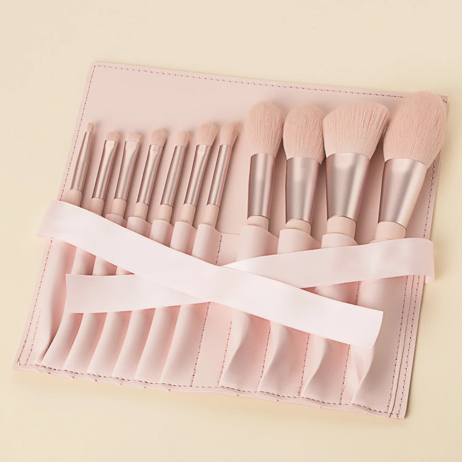 Professionelle Rosa 11 Pcs Make-Up Pinsel Set Super Weiches Haar Pinsel Foundation Pulver Lidschatten Blending Pinsel mit Kosmetik Tasche