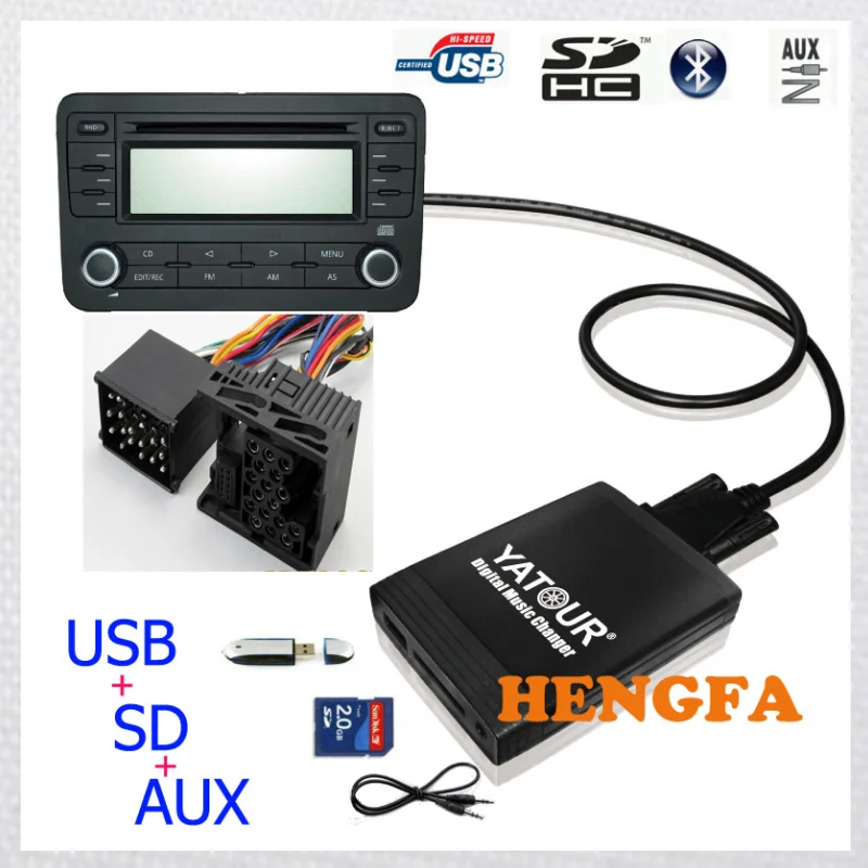 Yatour de música Digital para coche, adaptador USB MP3 AUX para BMW Mini Rover 75, 17 Pines, redondo, E46, E36, E39, X3, X5, Z3, Z8 Mini R5X|car digital music changer|digital